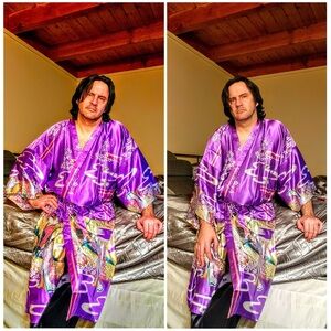 Vibrant Purple SILK kimono